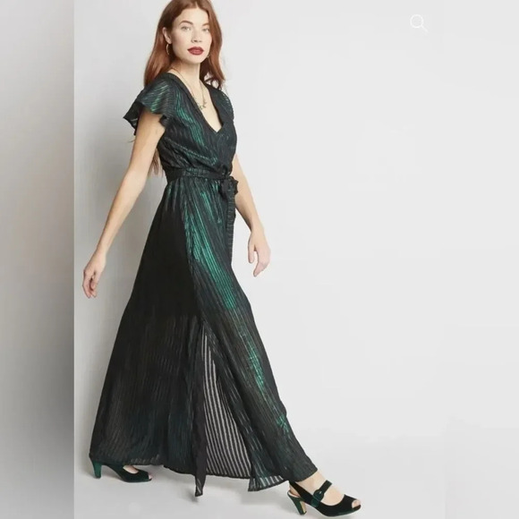 MODCLOTH NWOT Your Time To Shine Maxi Dress in Emerald Green - Picture 3 of 13
